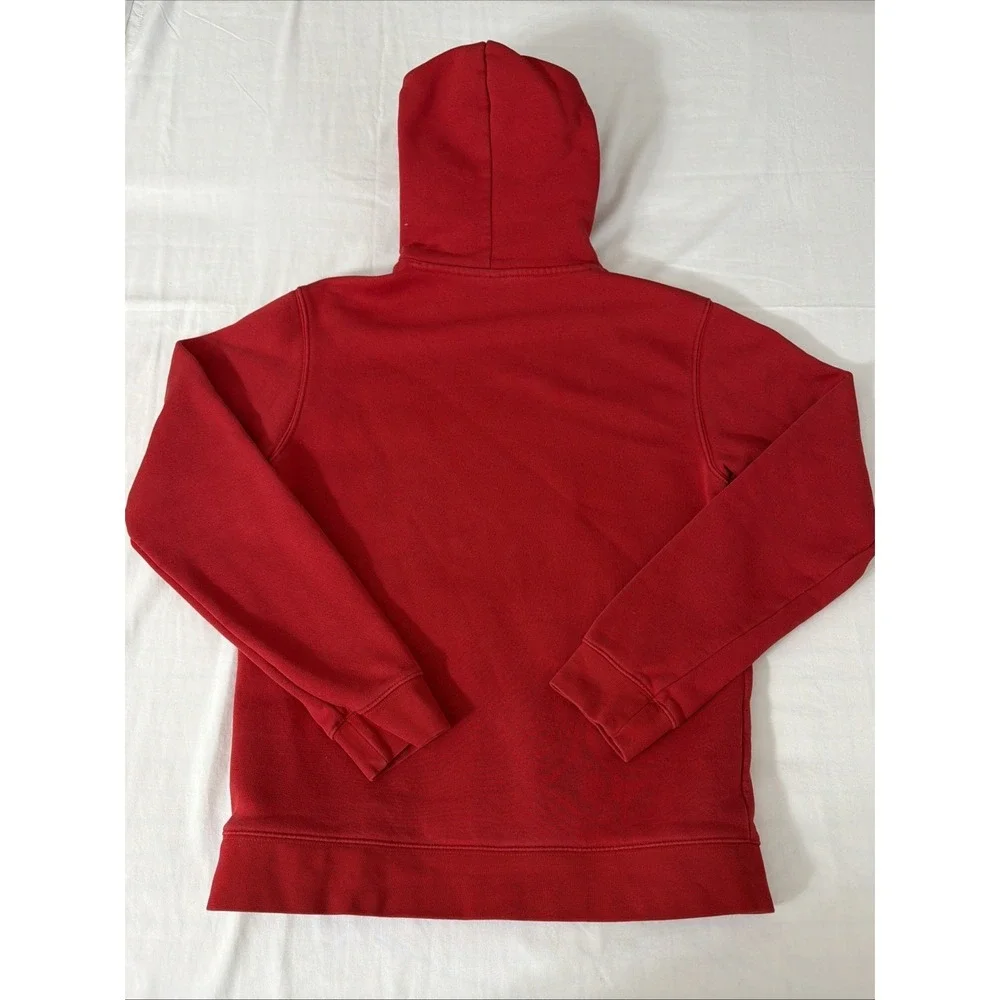 Adidas Originals Hoodie Sweatshirt Mens Small Red Trefoil‎ Logo Fleece Pullover